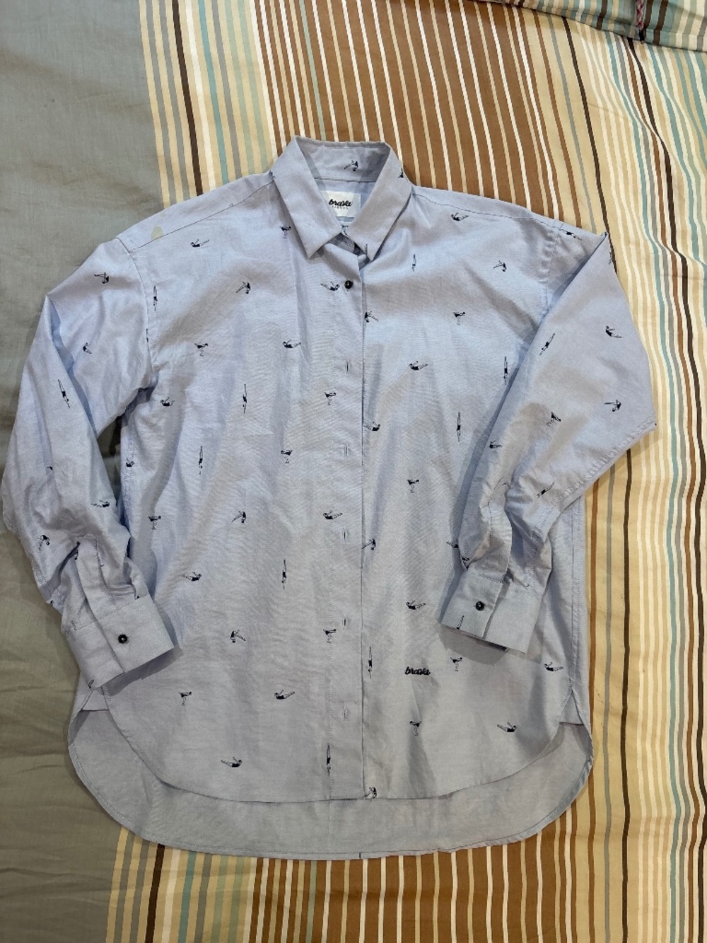 Brava Fabrics 100% Organic Cotton Oxford Shi | Sustainable European Slow Fashion